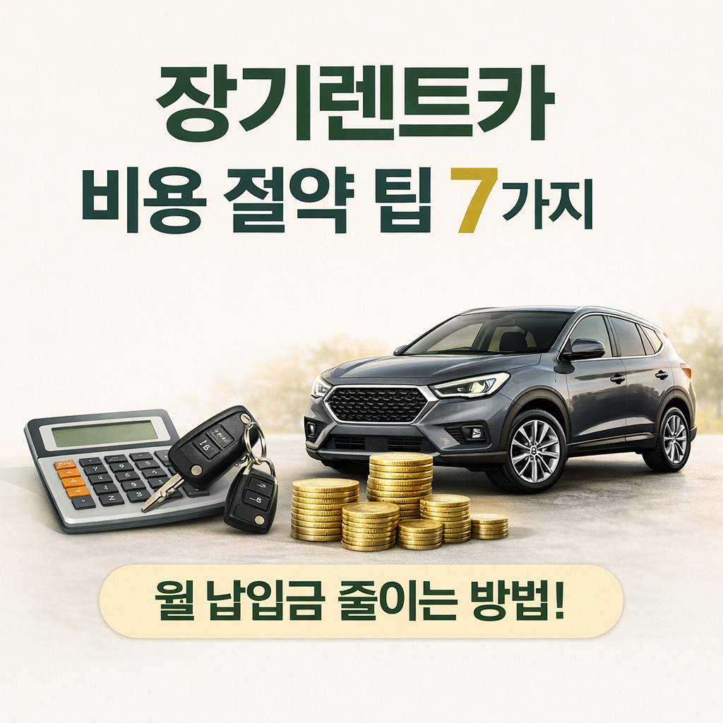 장기렌트카 비용 절약 팁 7가지