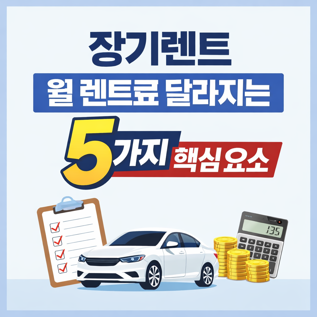 장기렌트 월 렌트료가 달라지는 5가지 핵심 요소